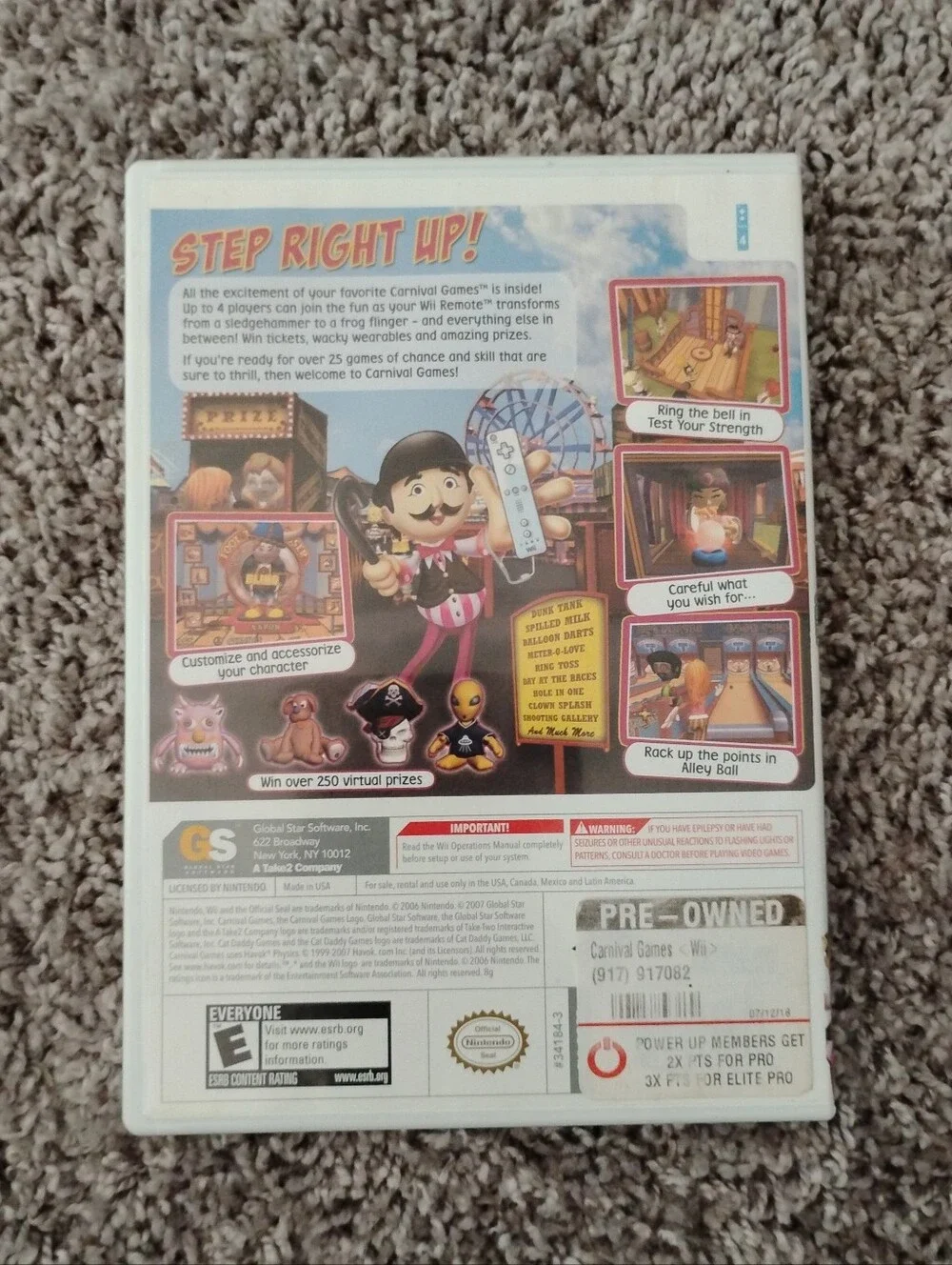 Carnival Games (Nintendo Wii) – Complete in Box (CIB)